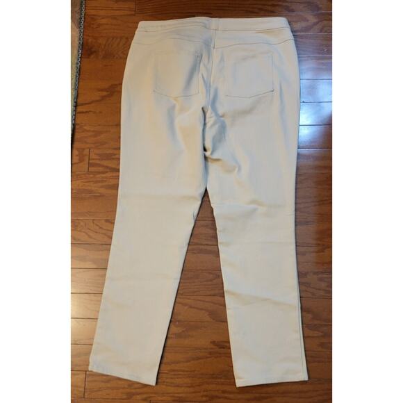 Woman Within Plus Size 18W Tall Khaki Beige Straight Leg Jeans Pants - Picture 13 of 14